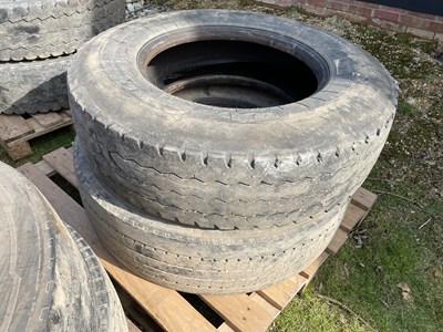 Lot 77 - Pair of 295/80R22.5 Lorry Tyres