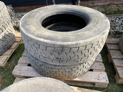 Lot 79 - Pair of 295/80R22.5 Lorry Tyres