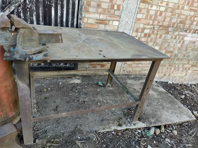 Lot 38 - Metal Workbench with Vice