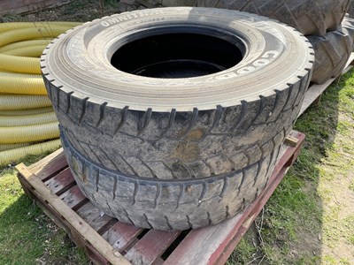 Lot 83 - Pair of 315/80R22.5 Lorry Tyres