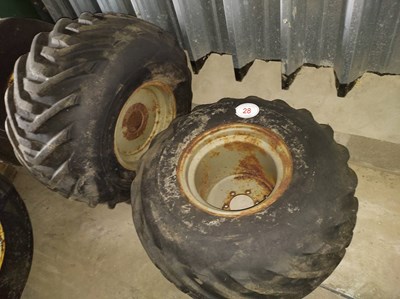 Lot 28 - Pair of Goodyear Terra Tyres 38 x 20.00 16 on...