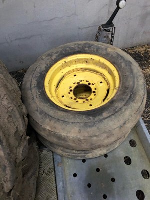 Lot 87 - Pair of John Deere Front Wheels and Tyres