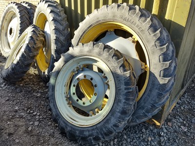 Lot 53 - Front & Rear Row Crop Wheels. Fronts 11.2R32....