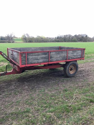 Lot 245 - Wooden Tractor Tipping Trailer