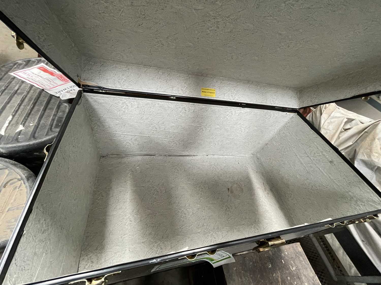 Lot 22 2x Metal Wheeled Trunks